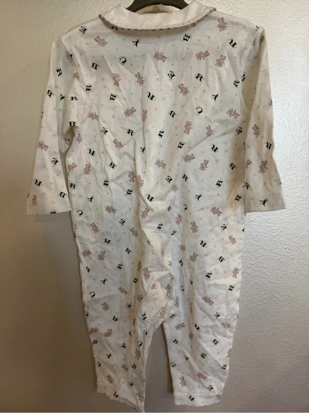 Burberry baby White Teddy Bear Print One-Piece for baby girl baby boy